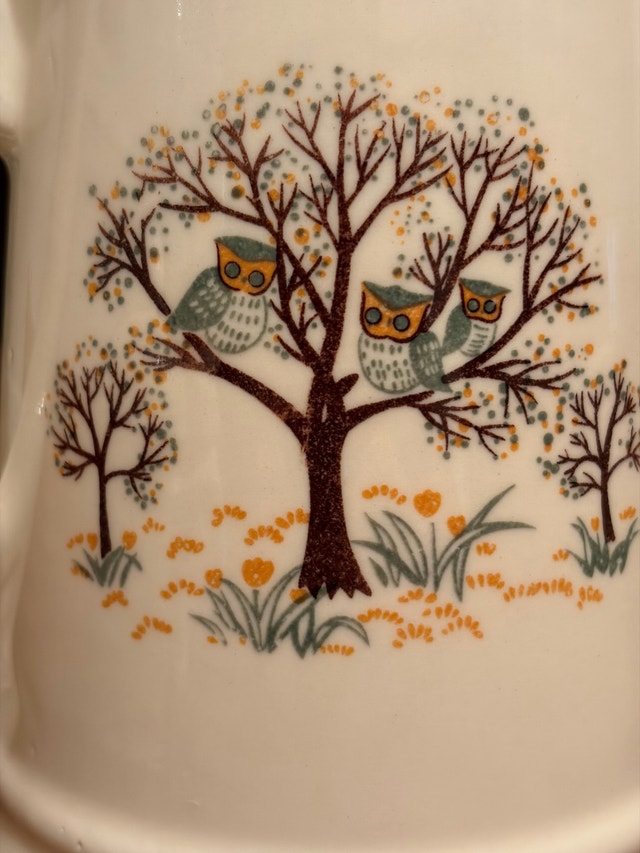 Vintage Sears “Owls in the Trees” coffee set