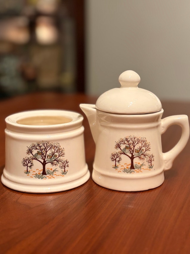 Vintage Sears “Owls in the Trees” coffee set - photo 3