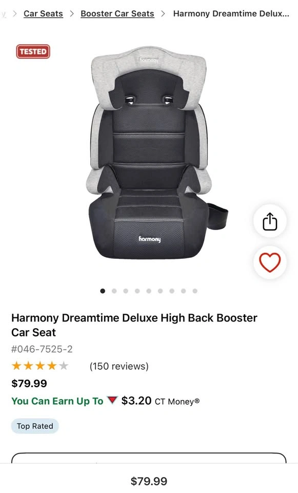 Harmony Dreamtime Deluxe High Back Booster Car Seat - photo 2