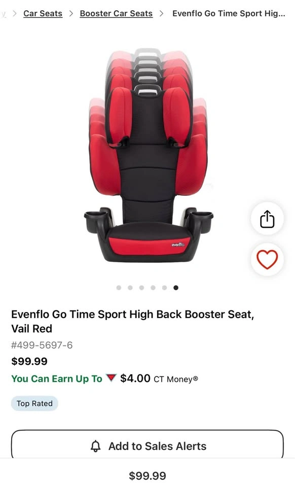 Evenflo Go Time Sport High Back Booster Seat - photo 2