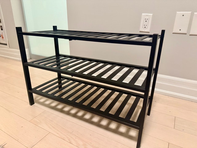 Shoe Rack – 3-Tier Storage Organizer, Black, Entryway / Closet - photo 5
