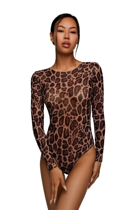 NEW Alayaswim One Piece Swimsuit - Leopard Print-Size M