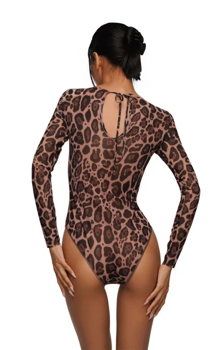 NEW Alayaswim One Piece Swimsuit - Leopard Print-Size M - photo 3