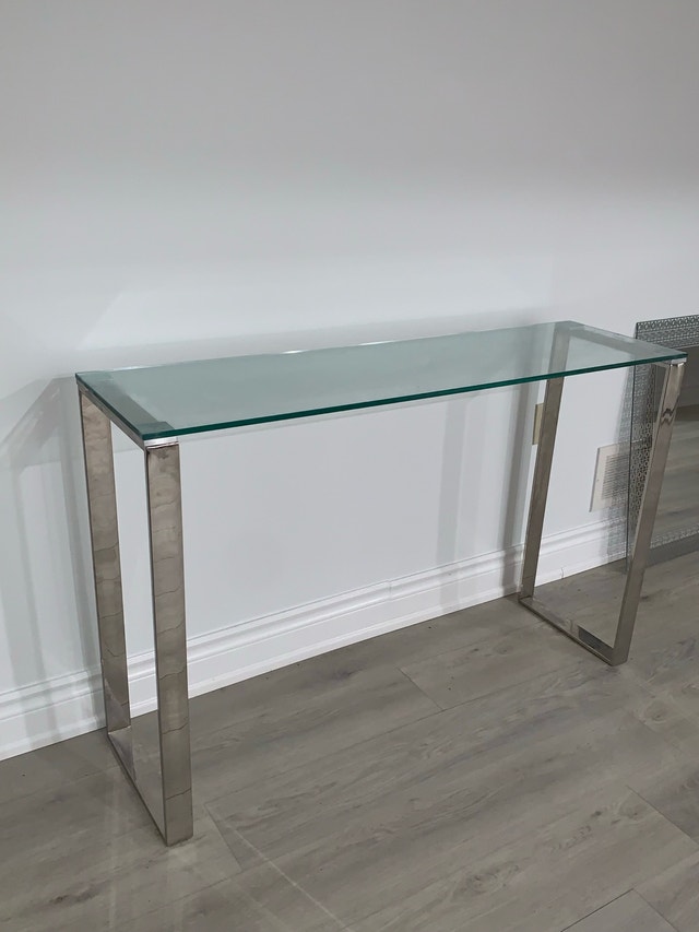 Modern Glass & Chrome table - photo 2