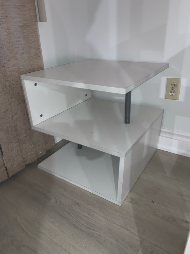 White Wooden Night Table - photo 2