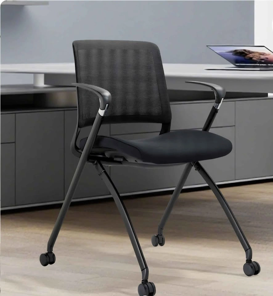 BROBRIYO BRY-008 Black Mesh Rolling Conference Chair – New - photo 3