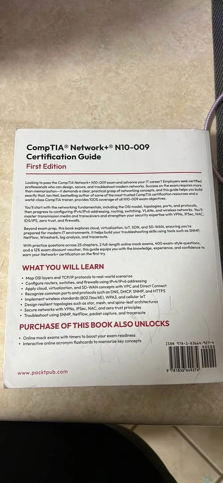 Packt CompTIA Network+ N10-009 Certification Guide by Ian Neil - photo 2