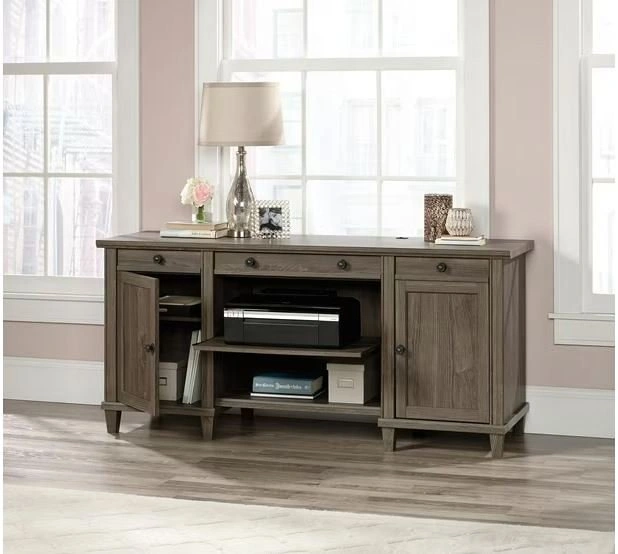 Sauder Hammond Credenza, Emery Oak Finish - New