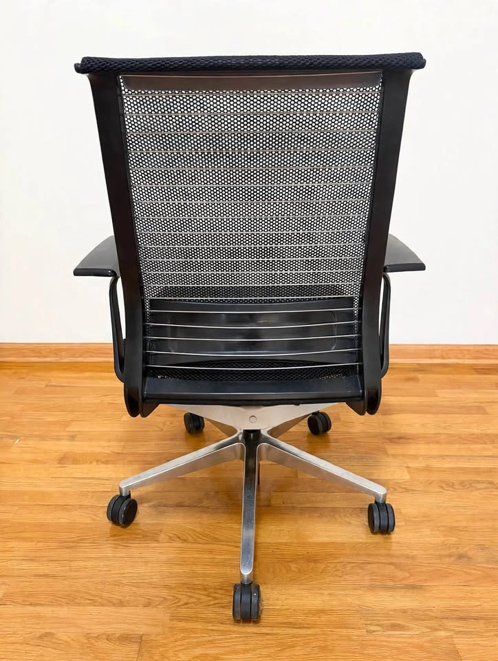 Steelcase Think V1 - RARE Genuine Leather + 3D Knit - Polished B - photo 2