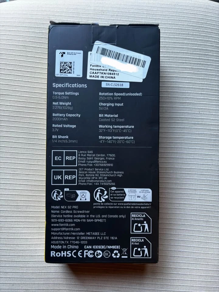 Sealed Fanttik NEX S2 Pro Screwdriver - 20 Bits - photo 2