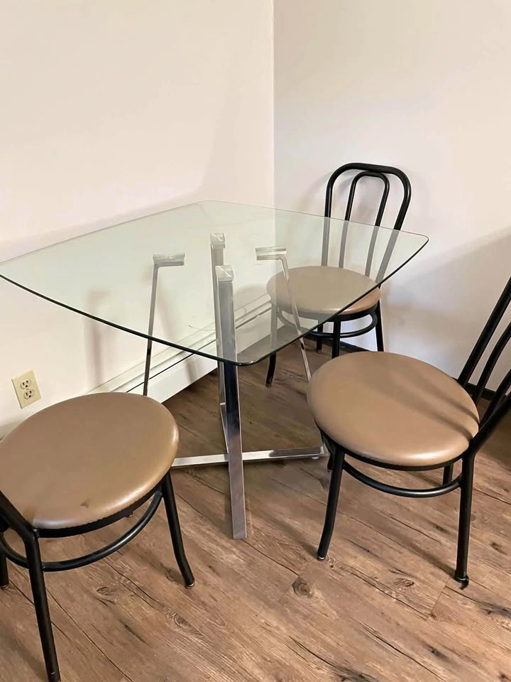 Glass Dining Table and Chairs