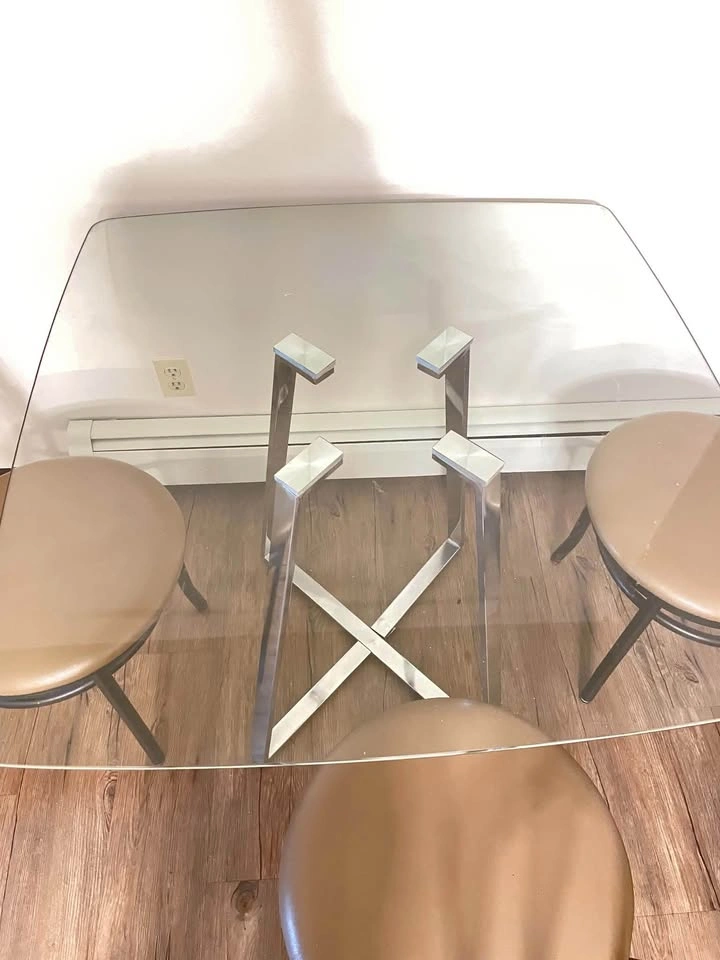 Glass Dining Table and Chairs - photo 2