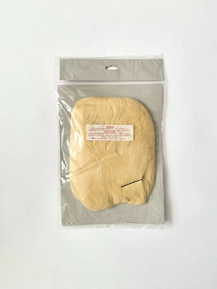 Blonde Long Wig Kid Child Yellow Halloween Costume 🧡 image indicator(2)