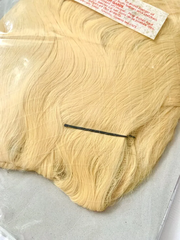 Blonde Long Wig Kid Child Yellow Halloween Costume 🧡 image indicator(3)