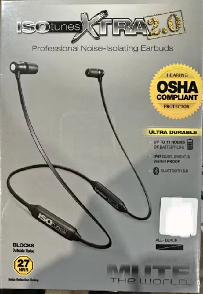 ISOtunes XTRA 2.0 Bluetooth Earbuds - 27dB NRR