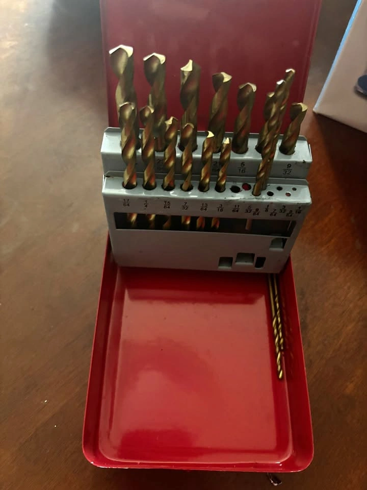 Titanium Drill Bit Set in Metal Case