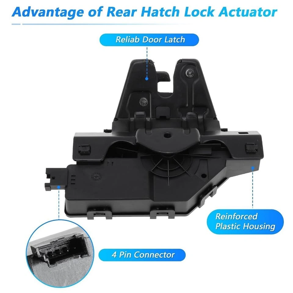 Rear Hatch Trunk Lock Actuator - Power Tailgate Latch 4-Pin, New - photo 2