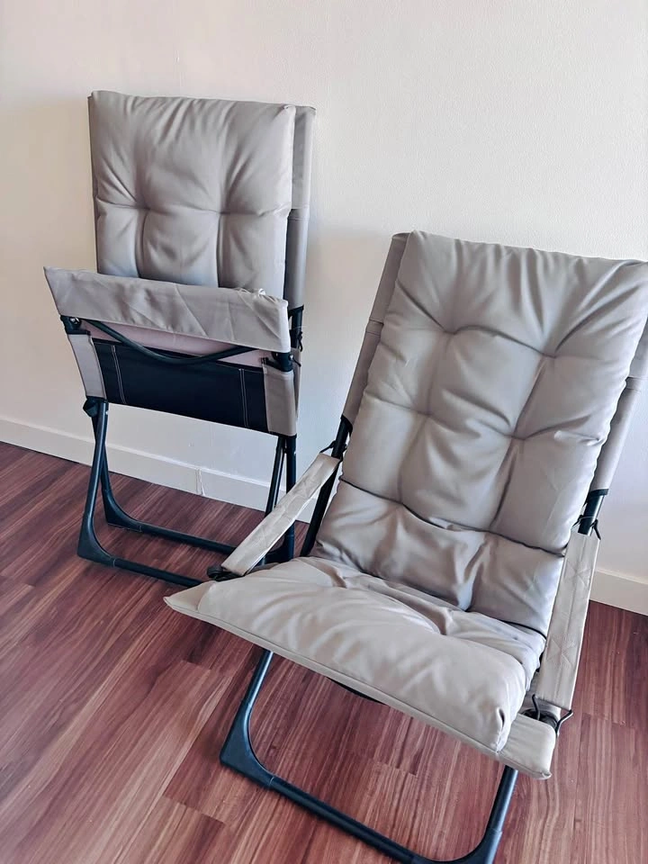 Padded Folding Lounge Chairs (Set of 2) – Like New, $60