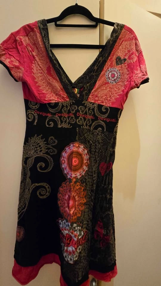 FABULOUS Spanish Brand Desigual Dress V Neck A Line Medium - photo 4