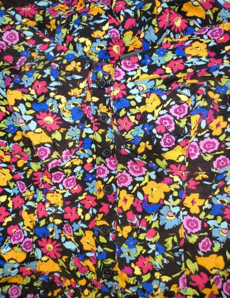 Wild Fable Colorful Floral and Black Romper Small 2 Items - photo 3
