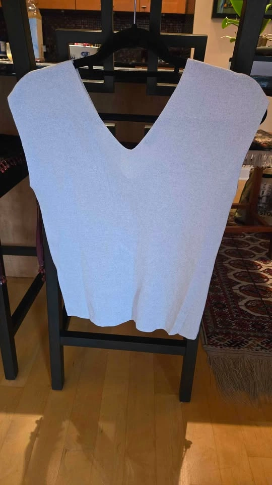 Talbots Sparkly Silver Vneck Top - photo 3