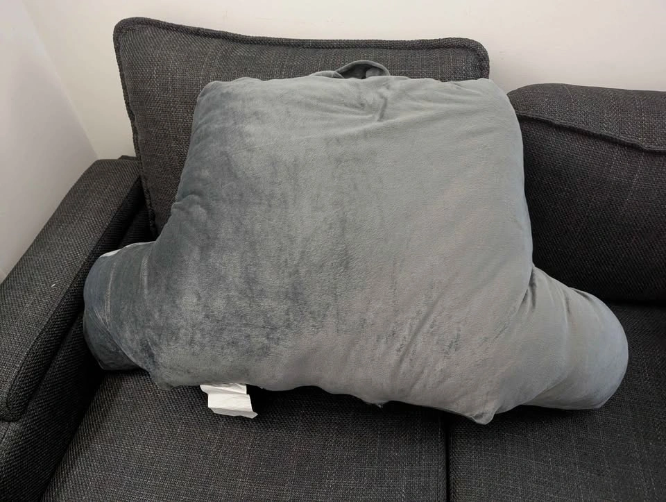 Walmart Grey Bed Rest Pillow - photo 2