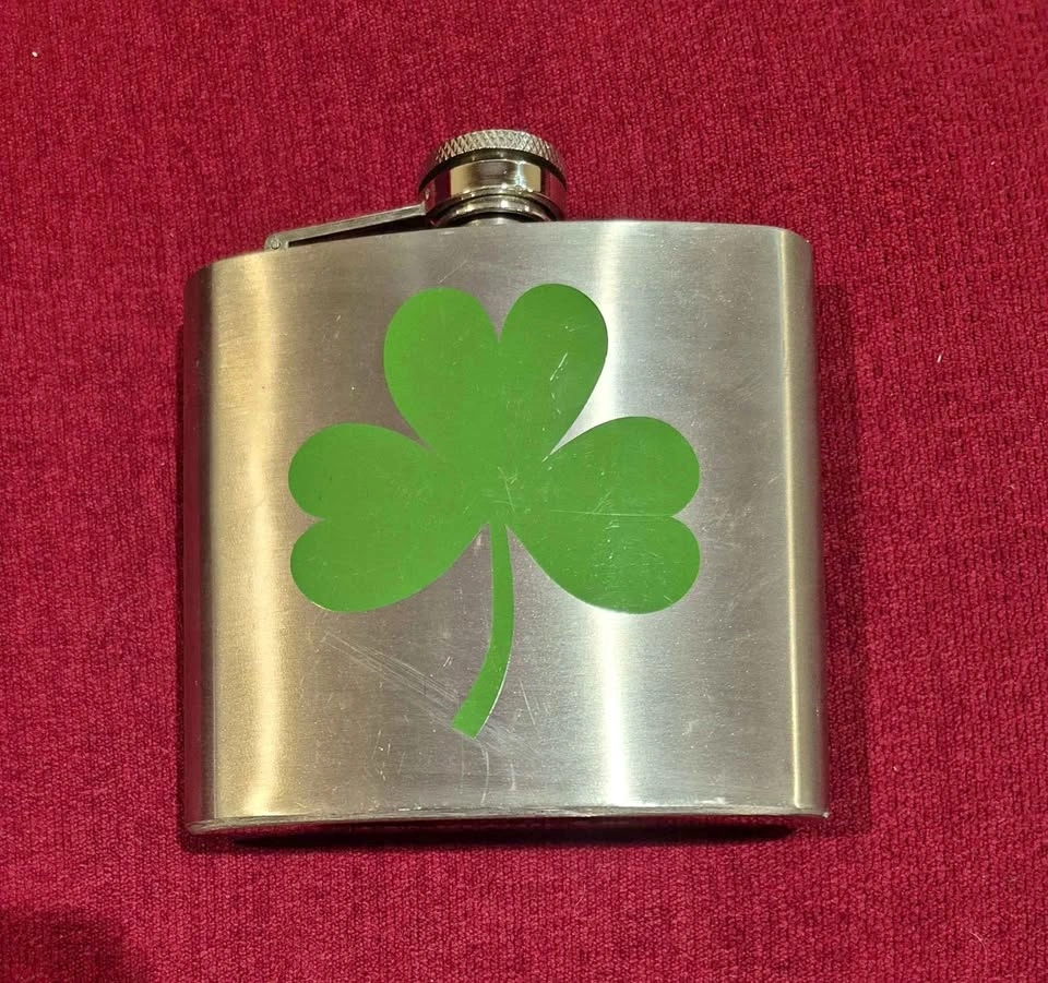 Target Stainless Steel 5 oz Shamrock Flask