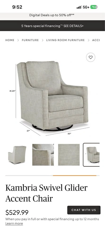 Swivel Glider Chairs (2)