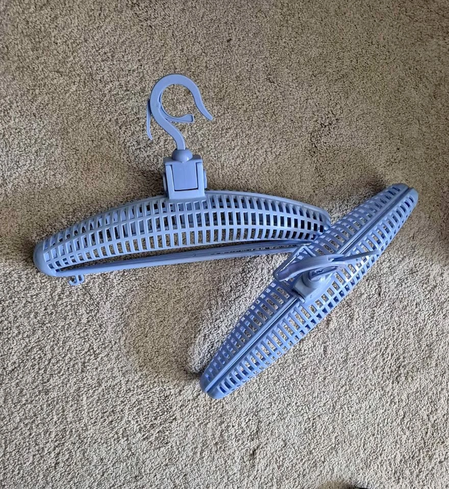 Set of 2 Blue Plastic Sweater Drying Hangers (Skokie)