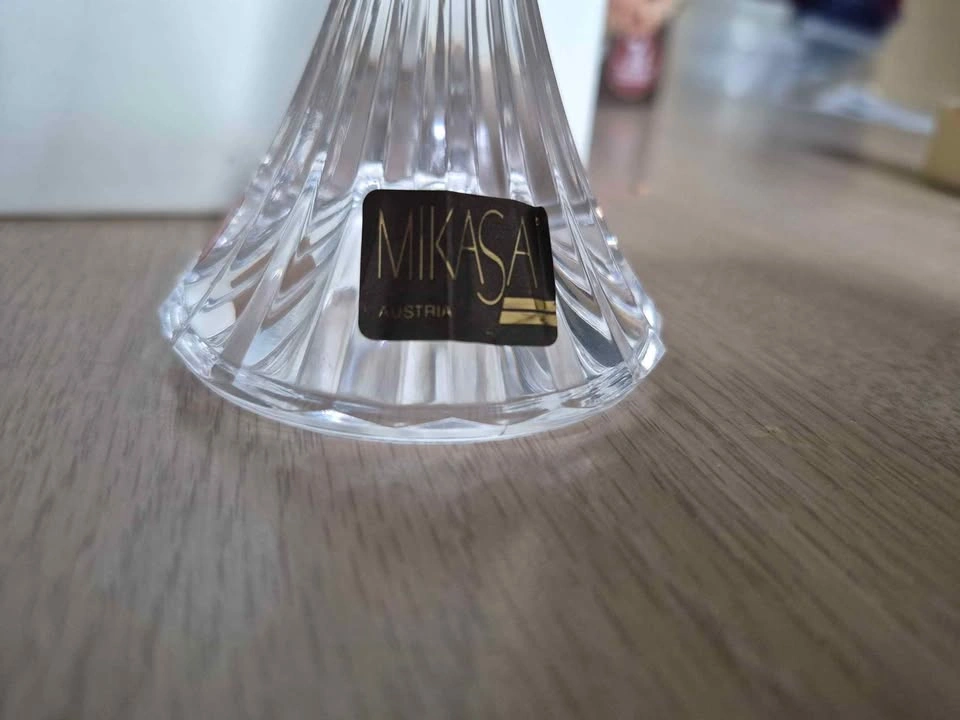 5.5 inch Mikasa Crystal Candlesticks - Set of 2 (Skokie) - photo 2