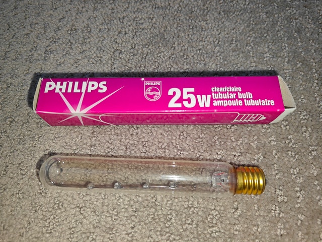 Philips 25W Tubular Appliance Light Bulb T6.5 Intermediate Base