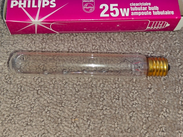 Philips 25W Tubular Appliance Light Bulb T6.5 Intermediate Base - photo 2