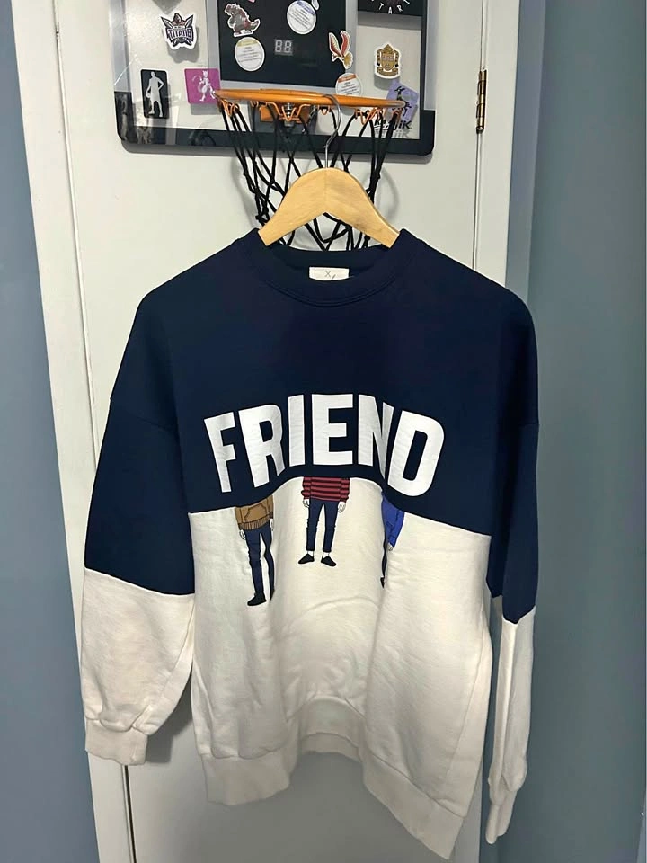 Cream blue sweater