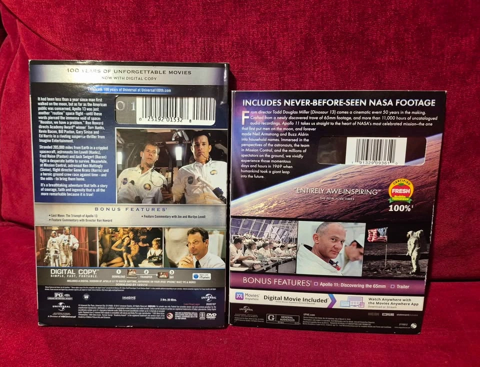 2 DVDs- Apollo 13 (new) & Apollo 11 (Blu-Ray) (Skokie) - photo 2