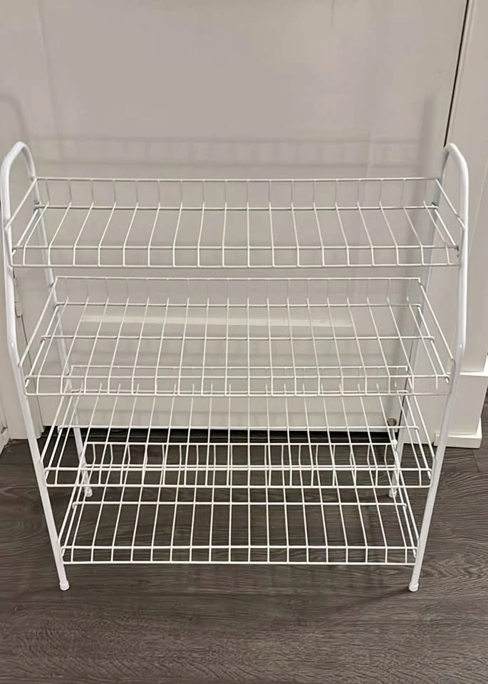 White 4-Tier Shoe Rack