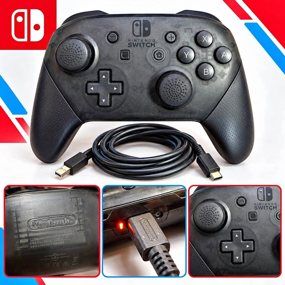 Nintendo Switch Pro Controller + USB Charging Cable