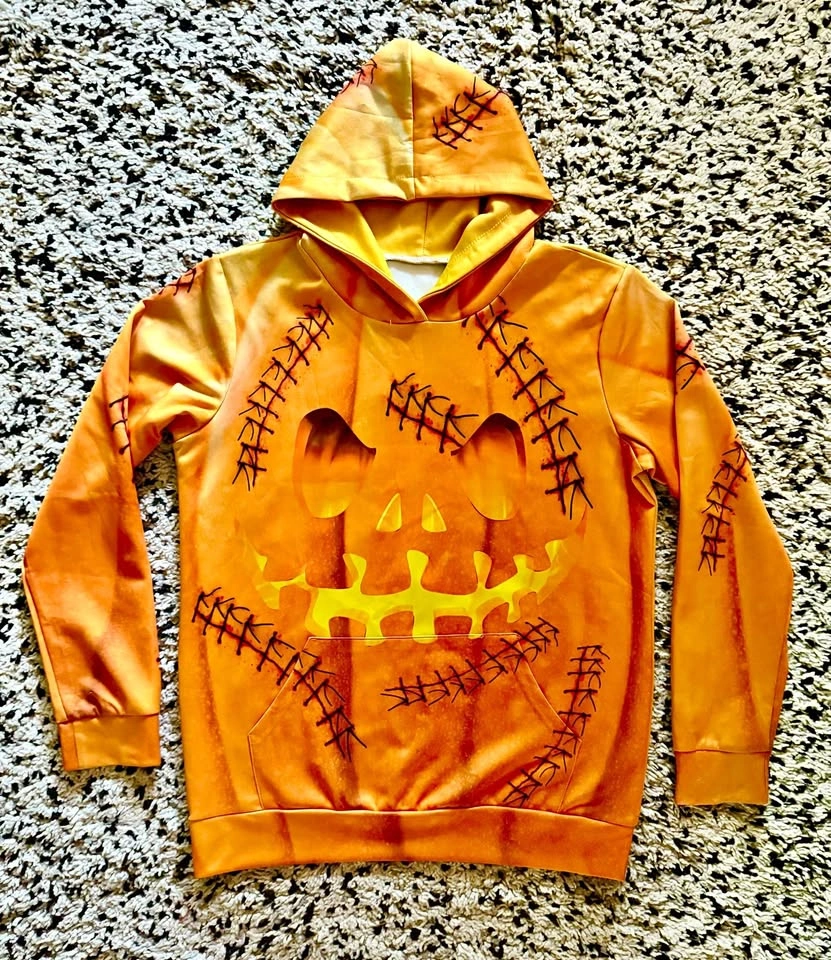 Jack-o-lantern pumpkin hoodie SIZE M