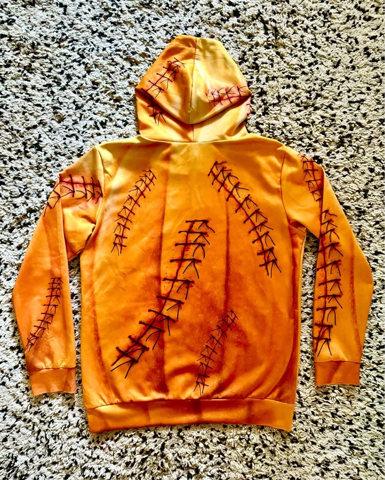 Jack-o-lantern pumpkin hoodie SIZE M - photo 2