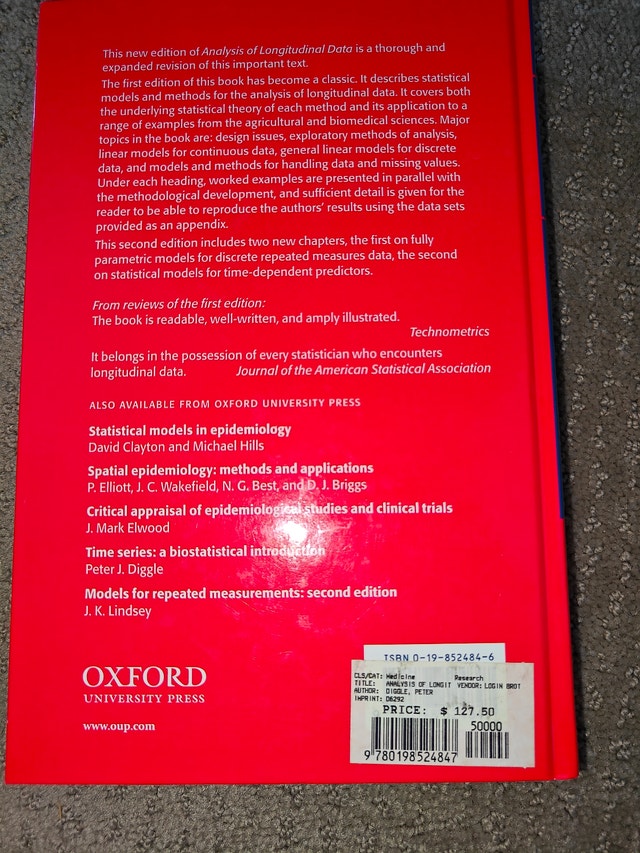 Analysis of Longitudinal Data 2nd Ed Diggle Heagerty Liang Zeger - photo 3