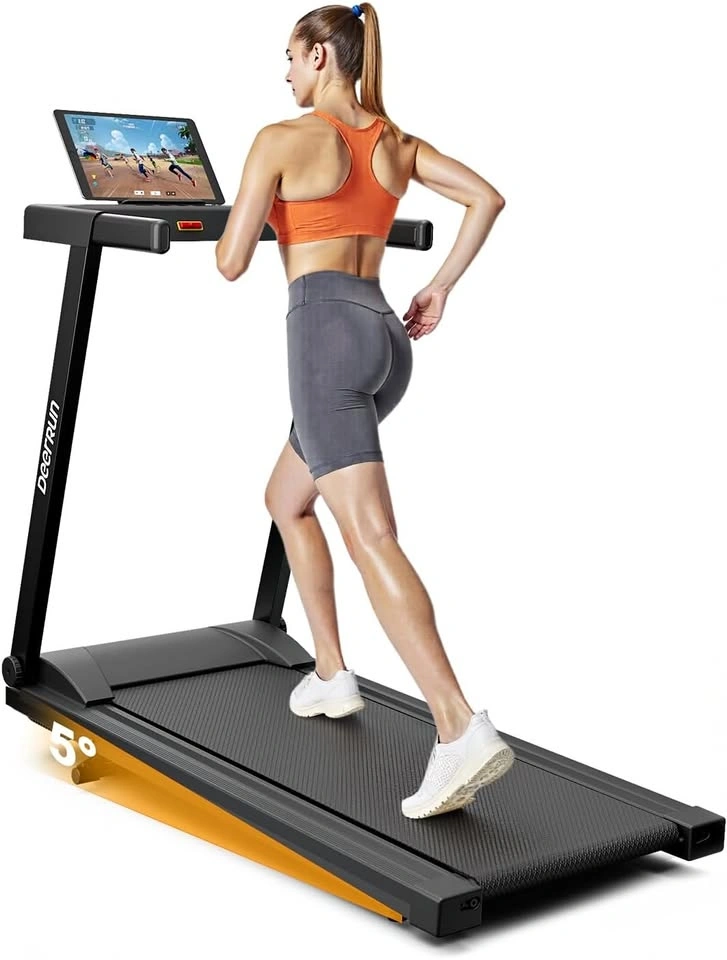 DeerRun Treadmill 3.5 HP, 350lbs Capacity, Incline & Smart App