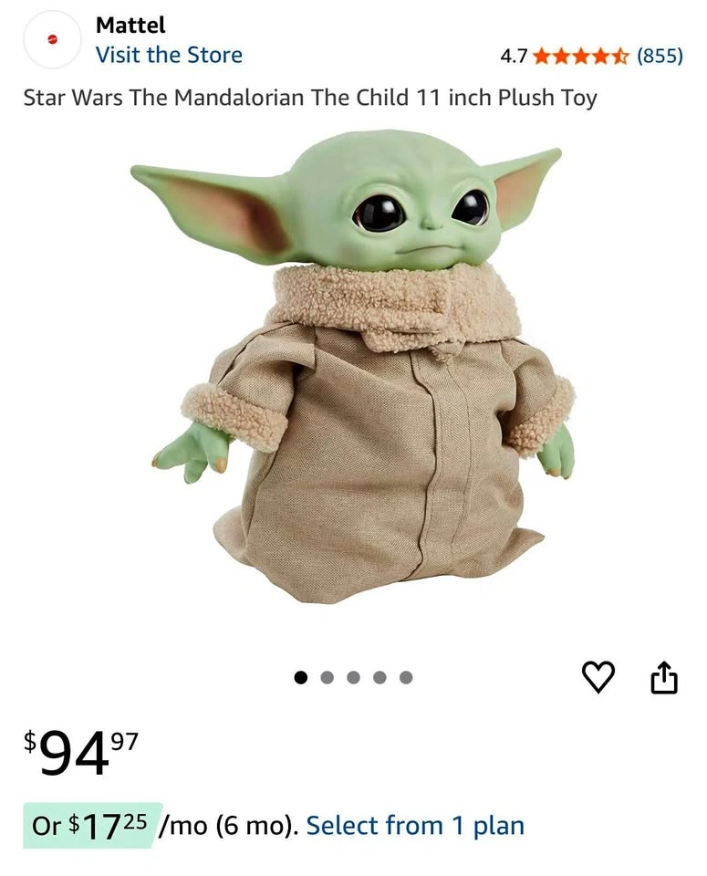 Star Wars The Mandalorian The Child 11 inch Plush Toy