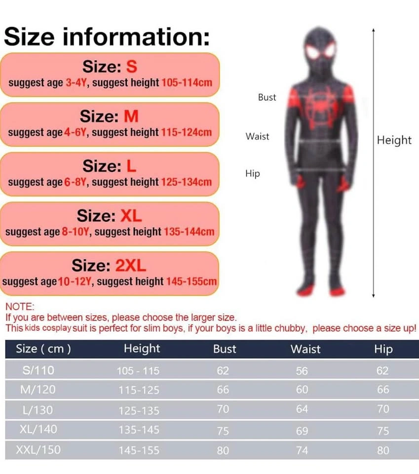 Spider-Man costume size L for kids 6 to 8 yrs - photo 2