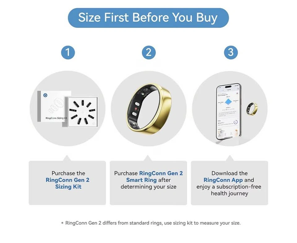 Like-new! RingConn Gen 2 Smart Ring size 8 - photo 3