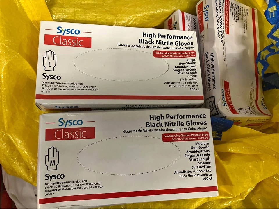 Sysco Classic High Performance Black Nitrile Gloves