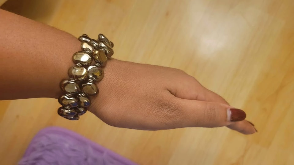 Metallic Pebble Wrap Bracelet Arm Cuff - photo 2