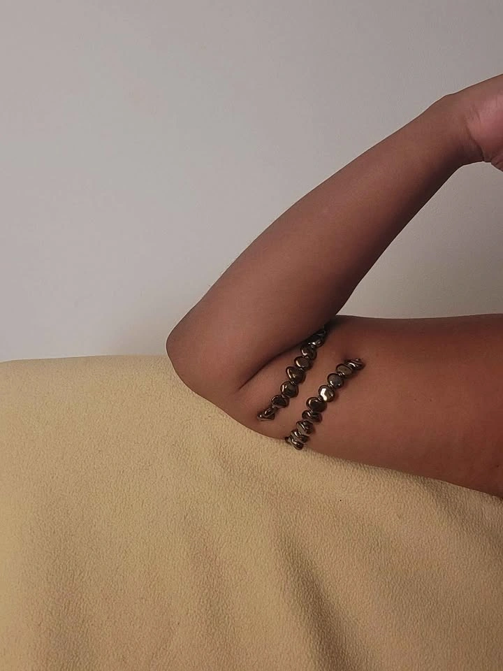 Metallic Pebble Wrap Bracelet Arm Cuff - photo 4