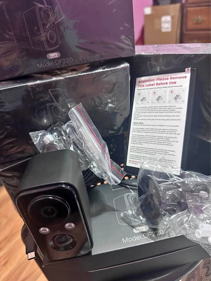 Wireless security camera with rechargeable battery