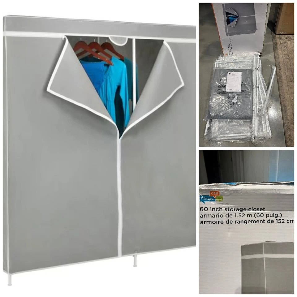 New - Honey-Can-Do Portable Closet in Grey