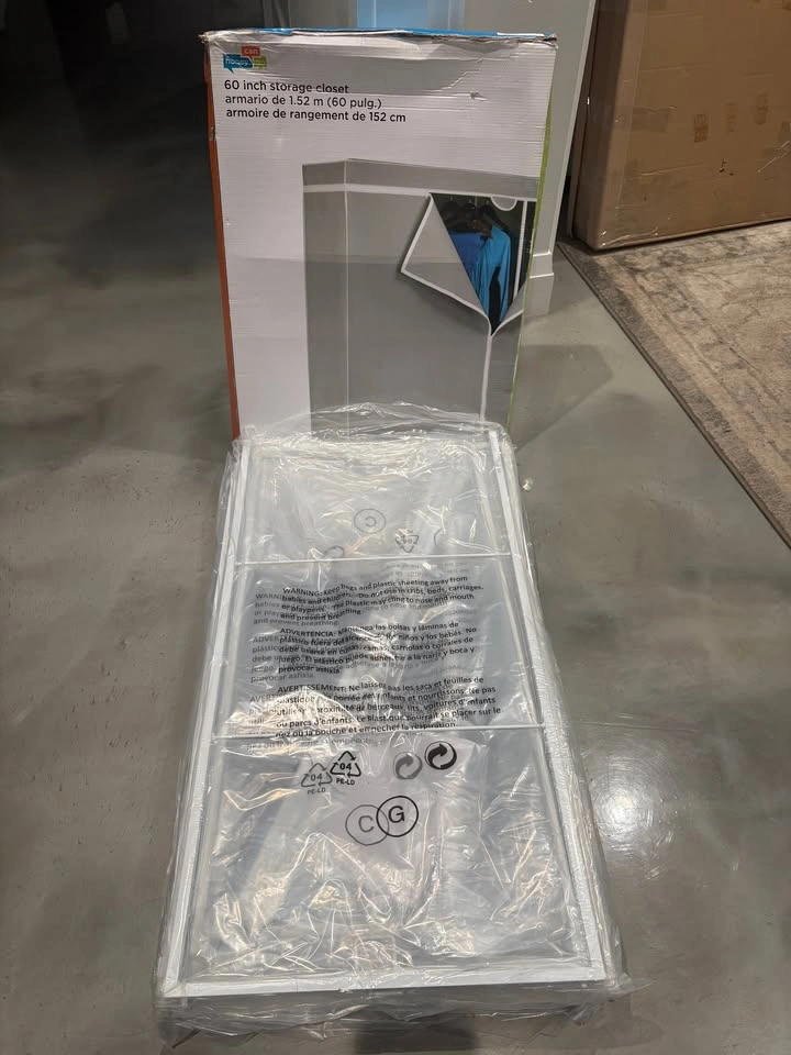 New - Honey-Can-Do Portable Closet in Grey - photo 4