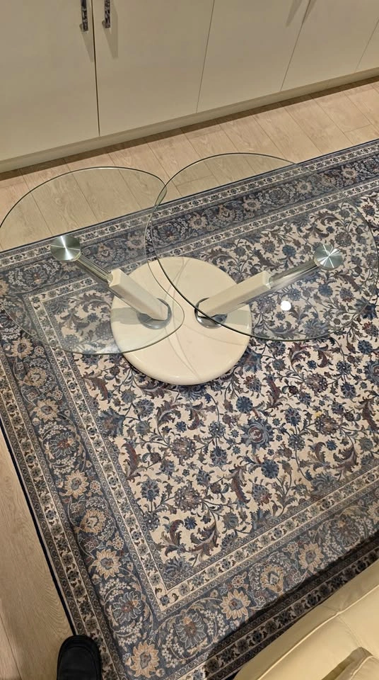 Glass top coffee table